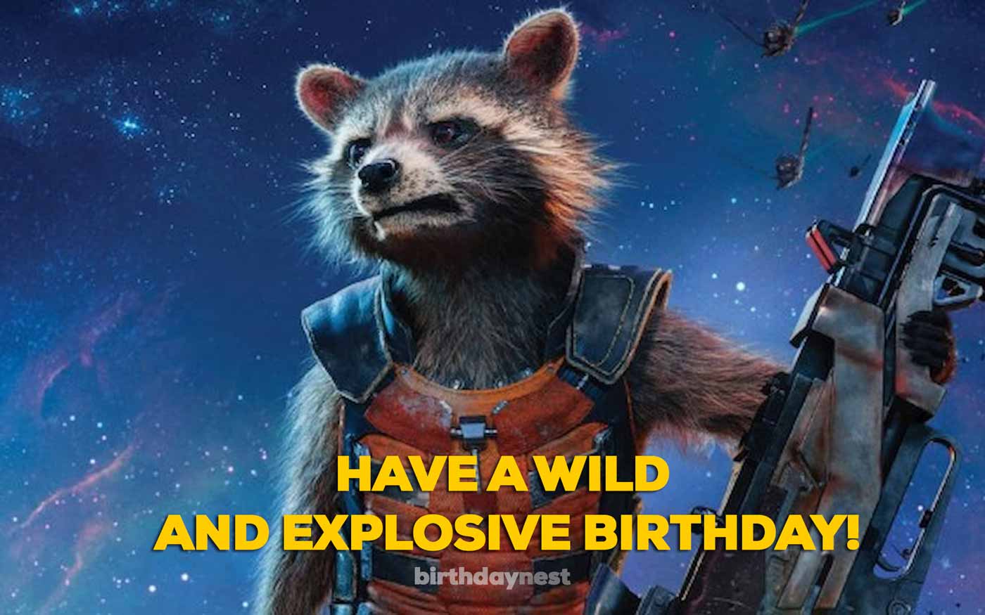 Guardians of the Galaxy birthday meme Rocket